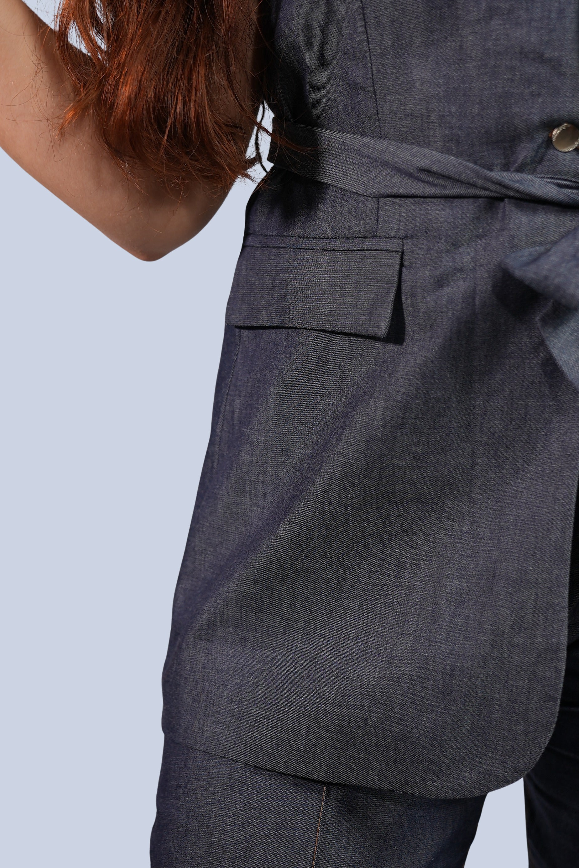 ensemble en jean sans manche