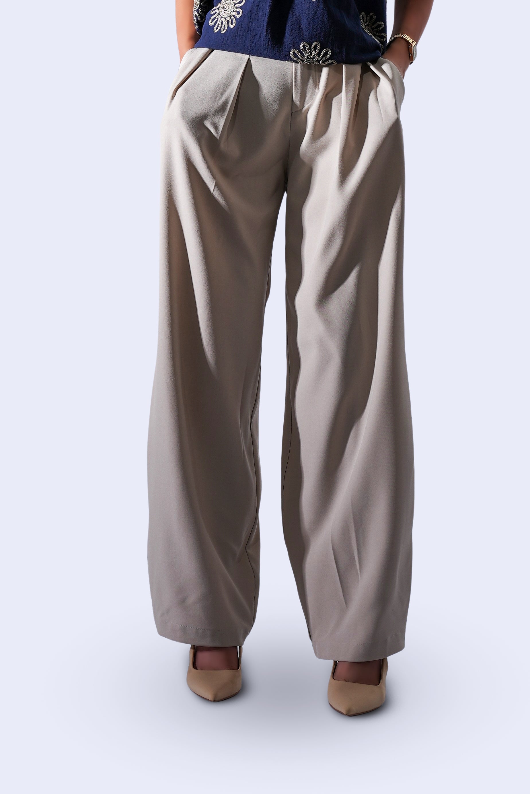 Pantalon large  plissé
