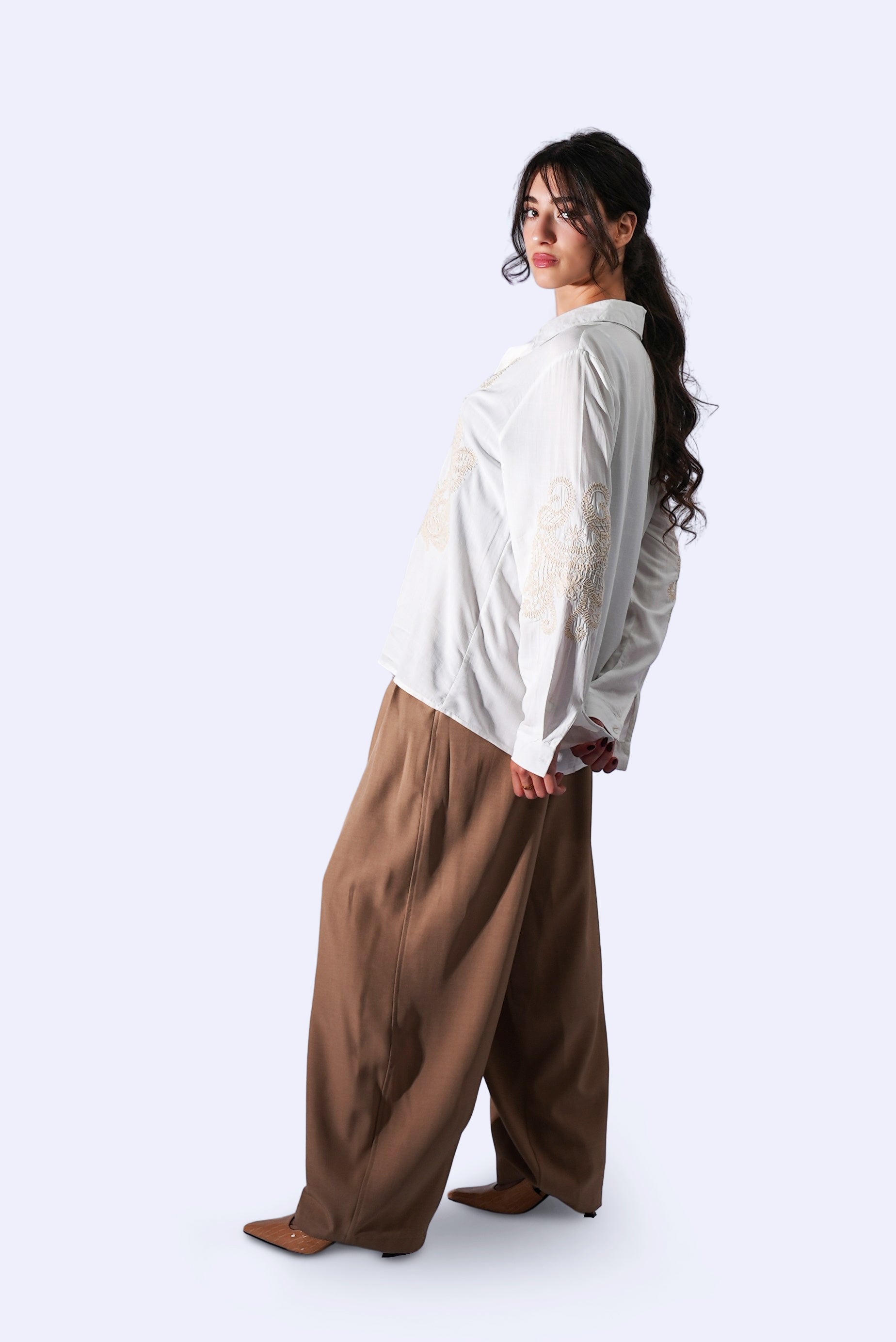 Pantalon large  plissé