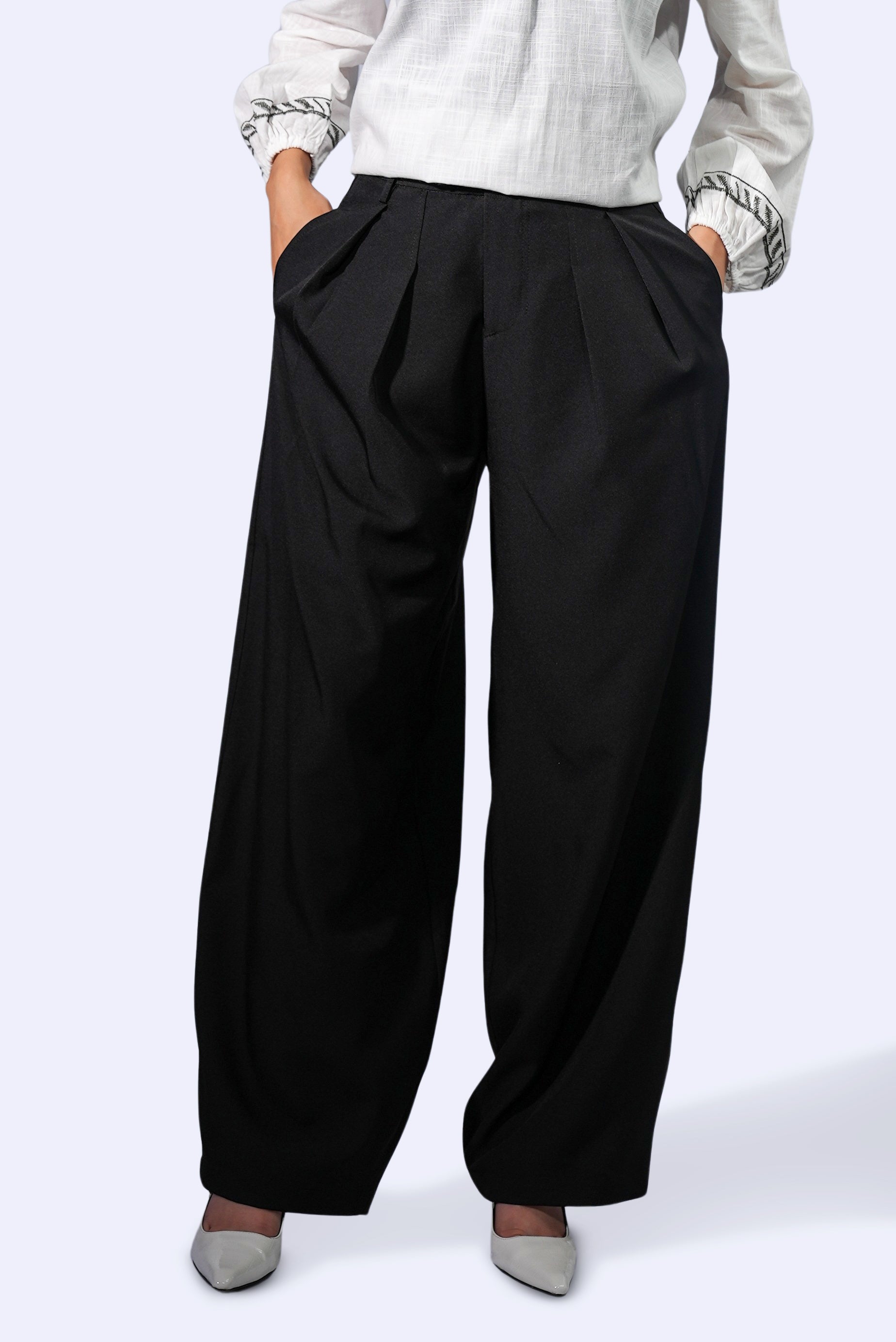 Pantalon large  plissé