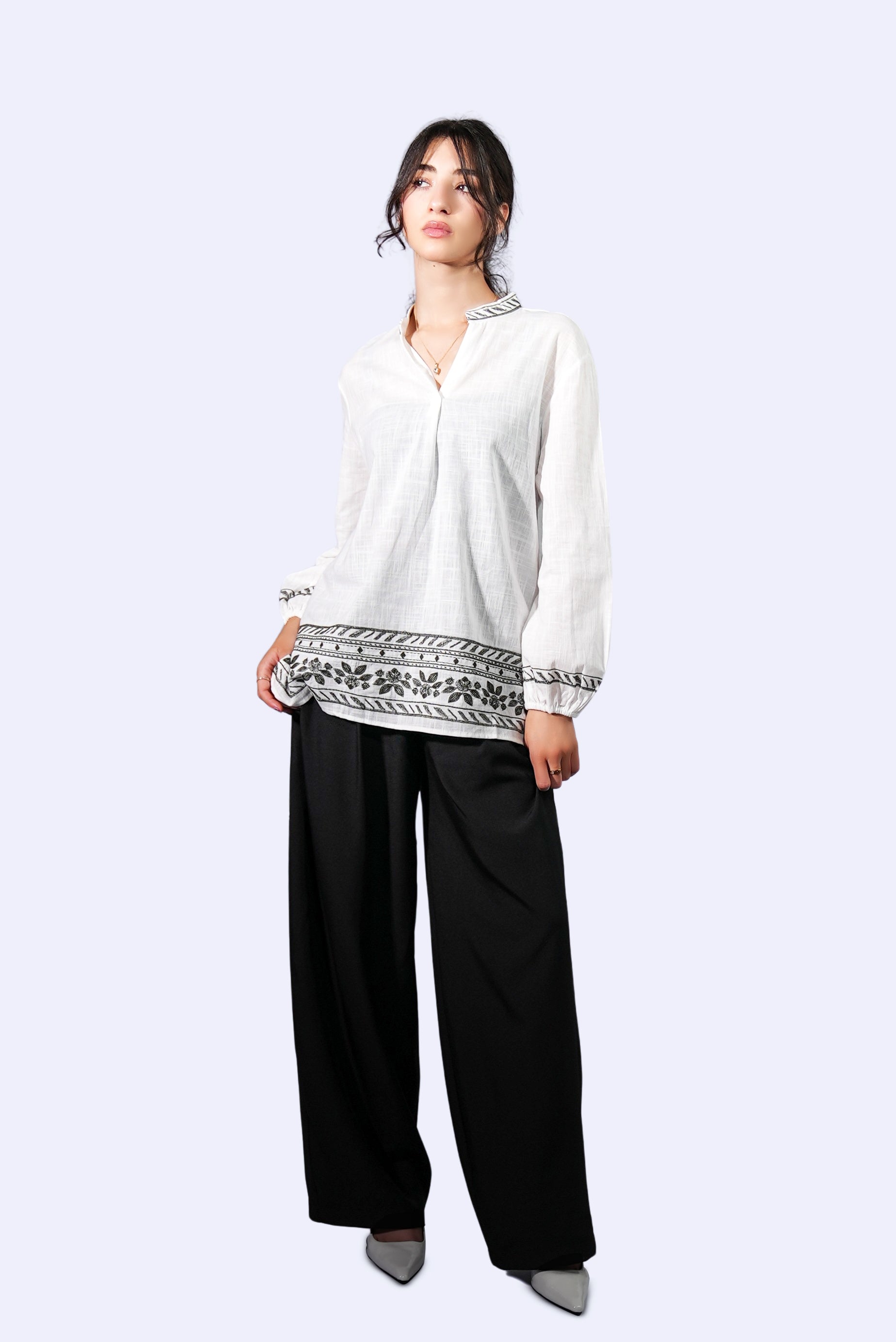 Pantalon large  plissé