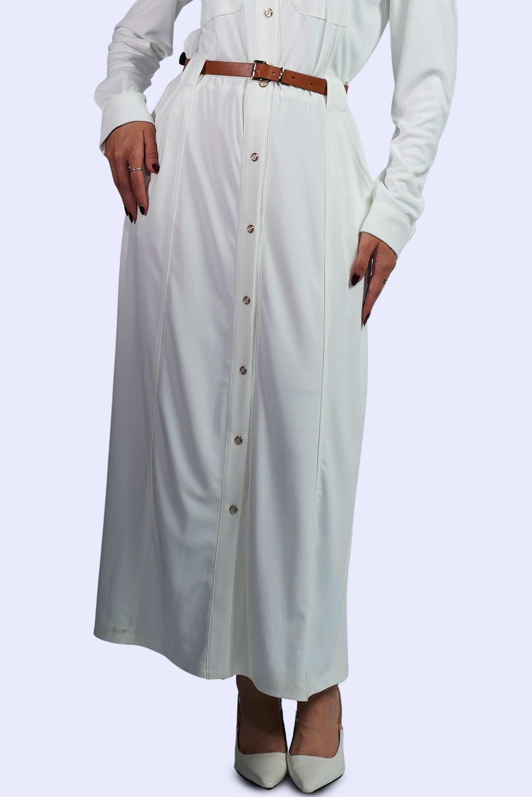 Robe chemise blanche élégante