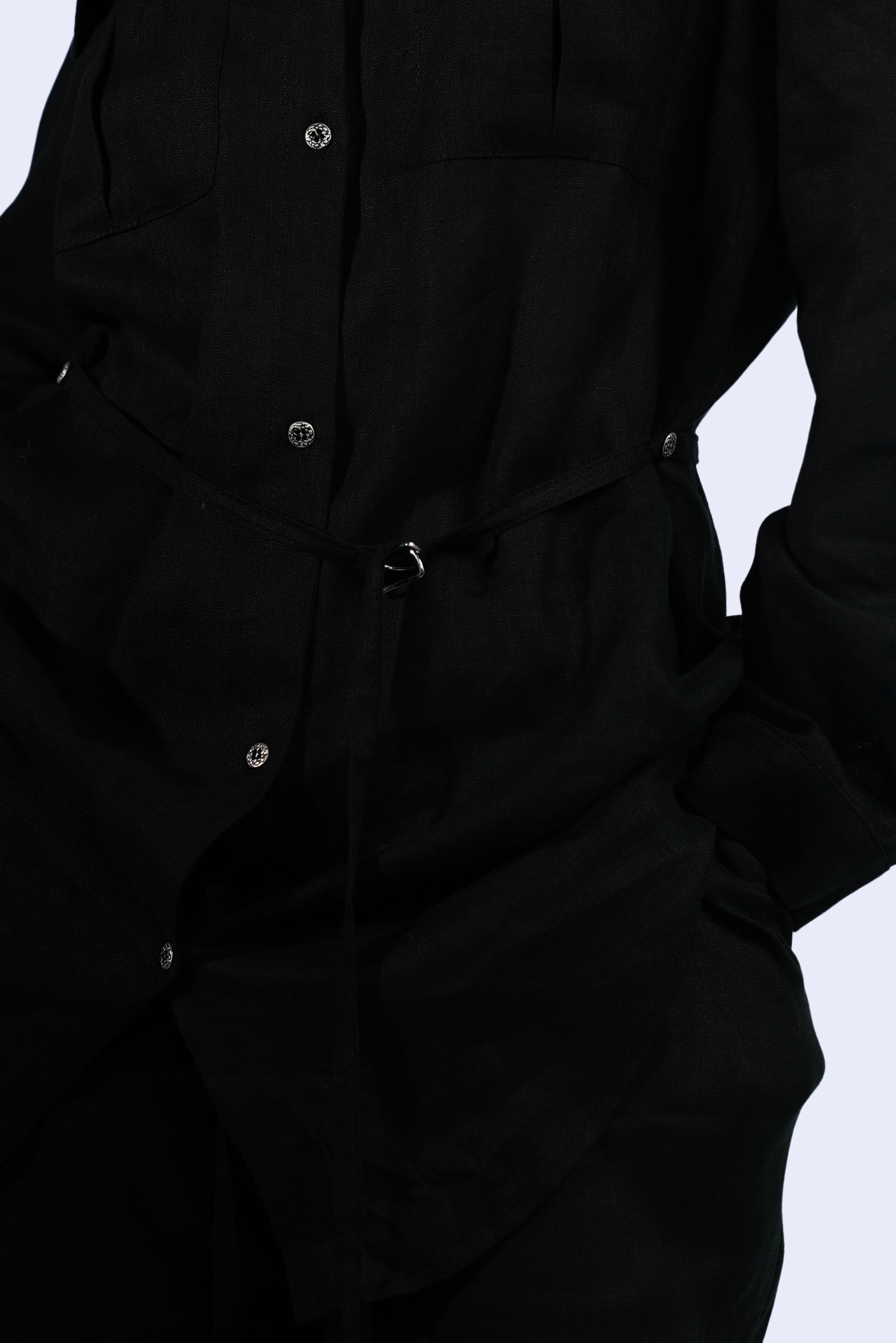 Ensemble noire ceinturée