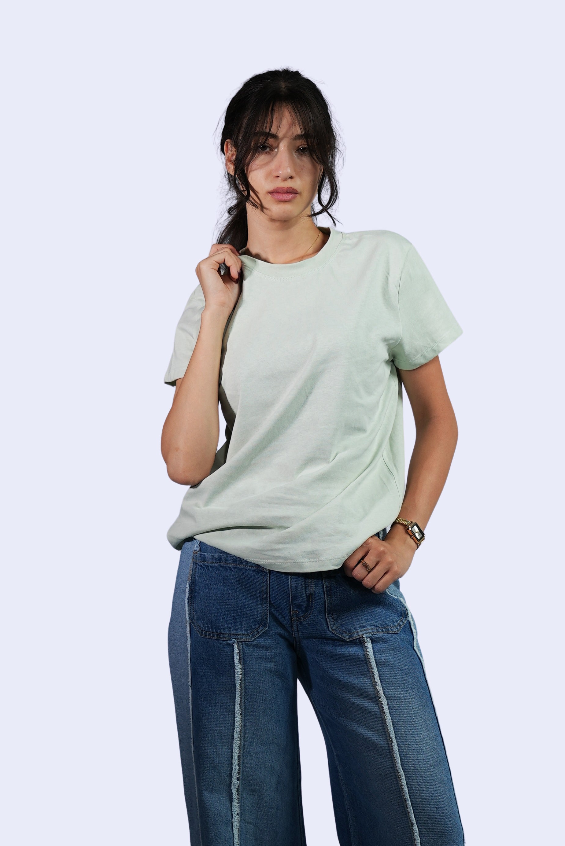 T-shirt uni vert clair