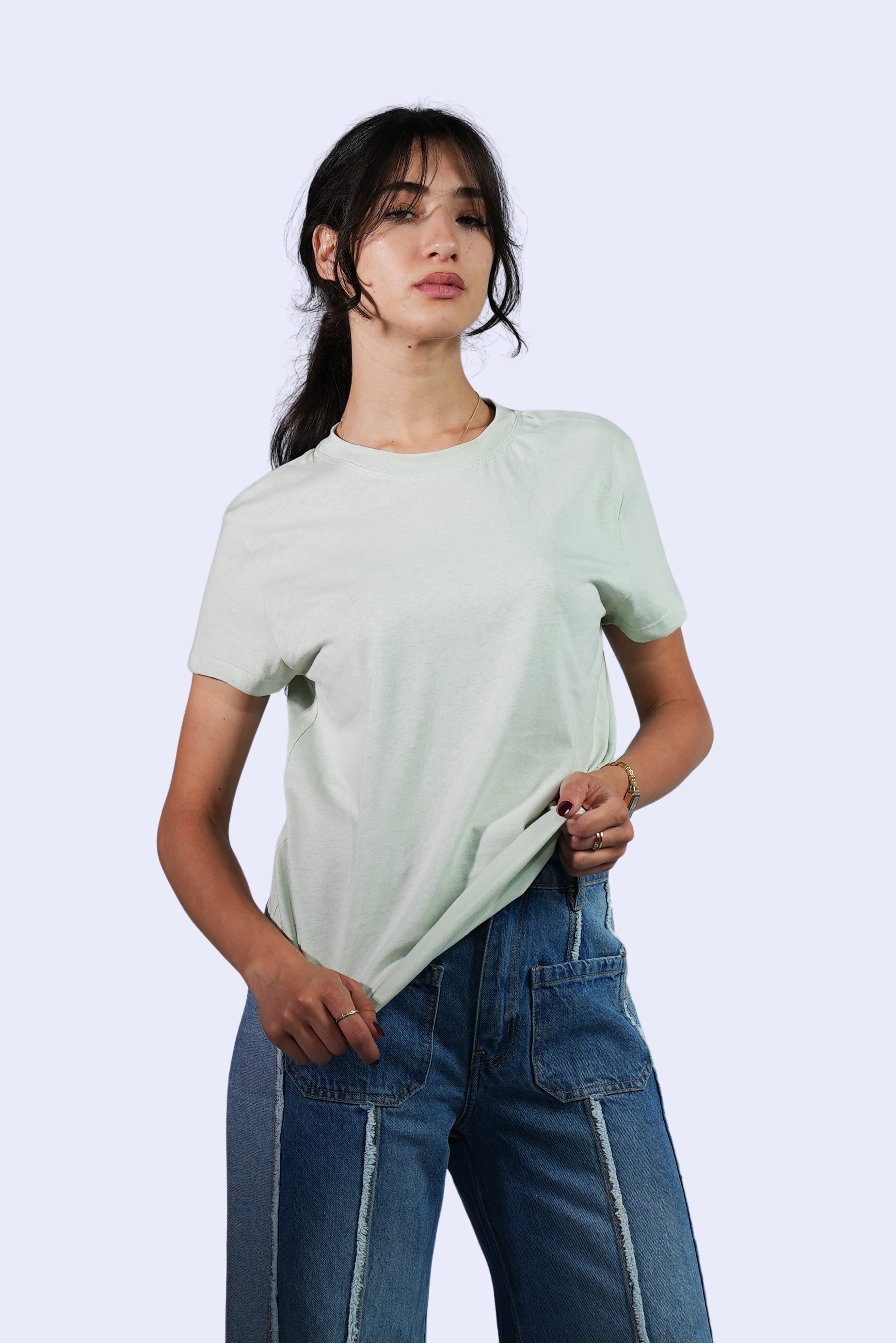 T-shirt uni vert clair