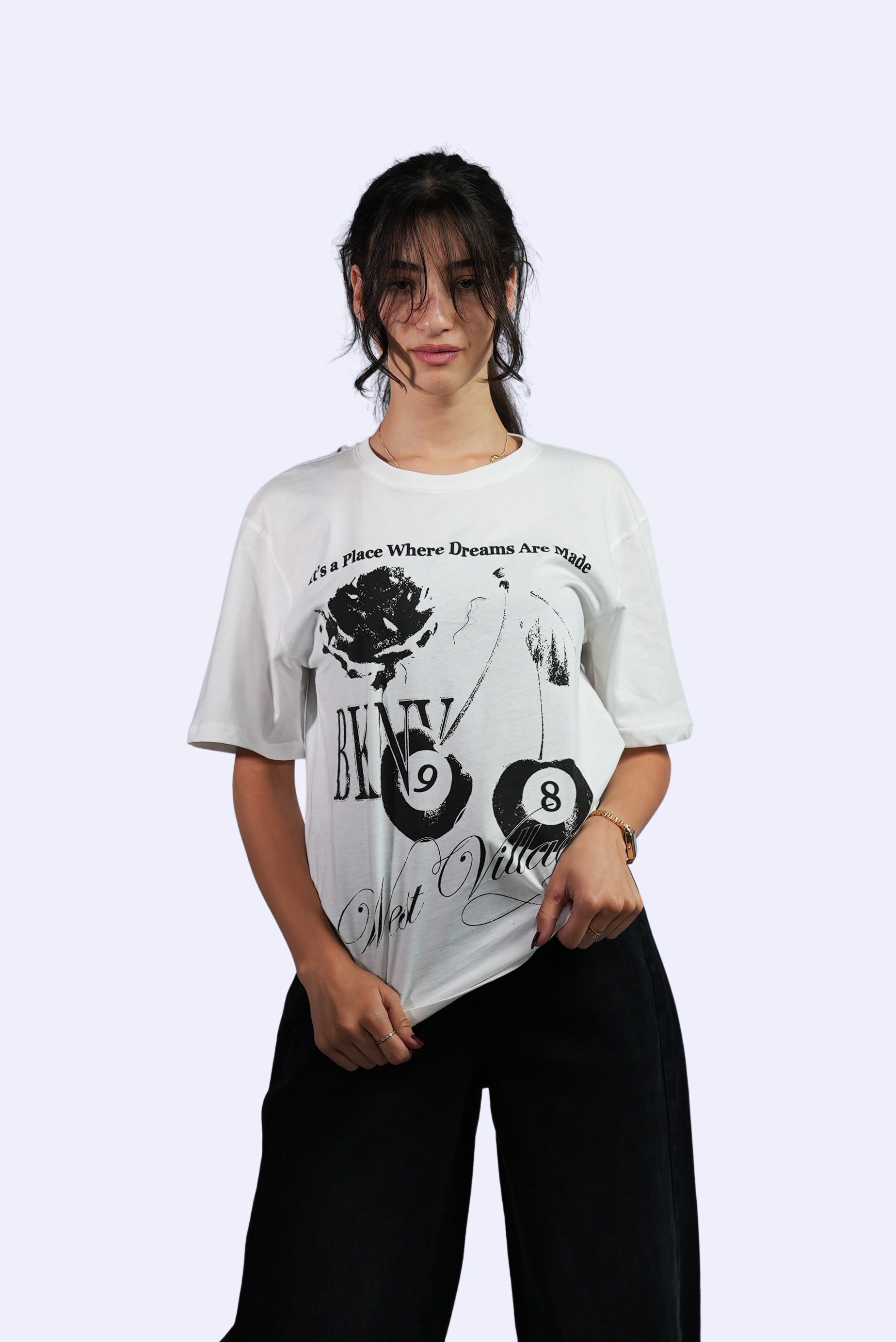 T-shirt blanc imprimé &amp;#39;Place Where Dreams Are Made&amp;#39;