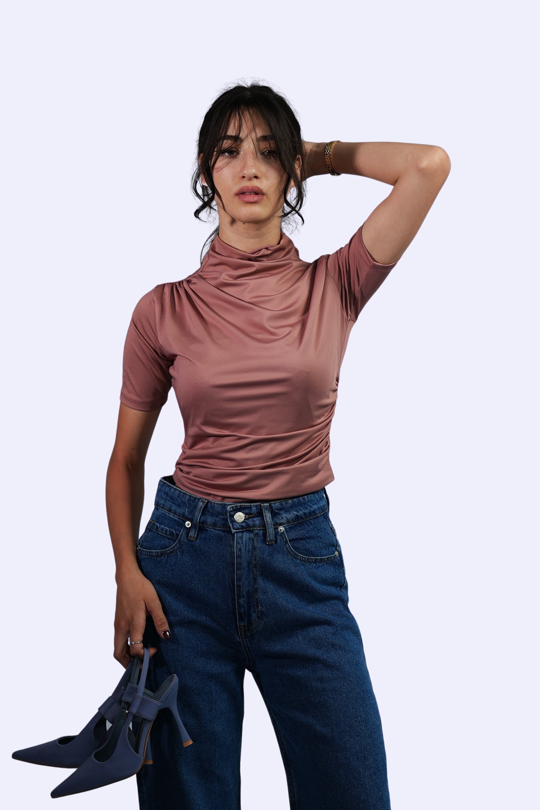 Jean droit bleu clair