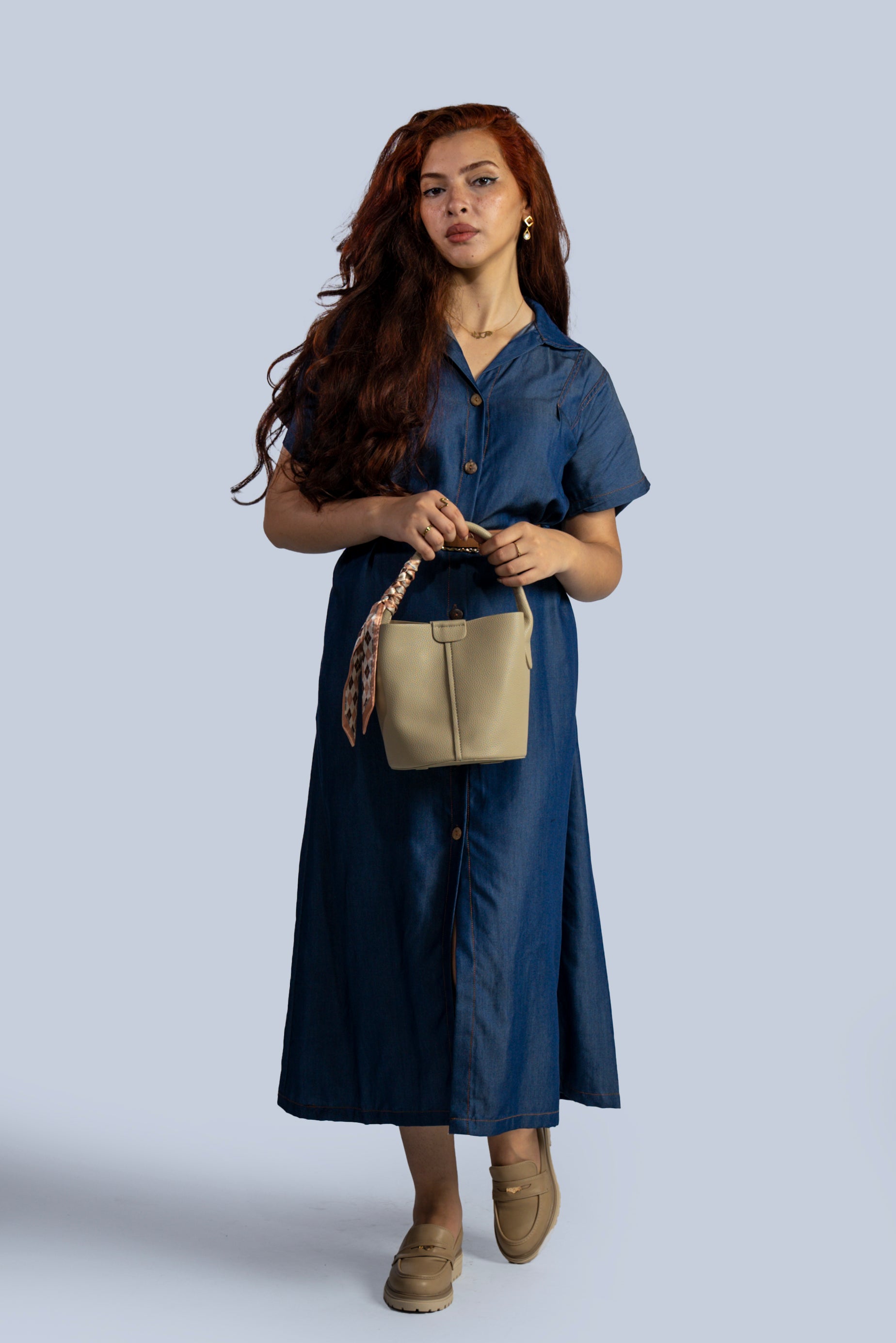 robe chemise en jeans