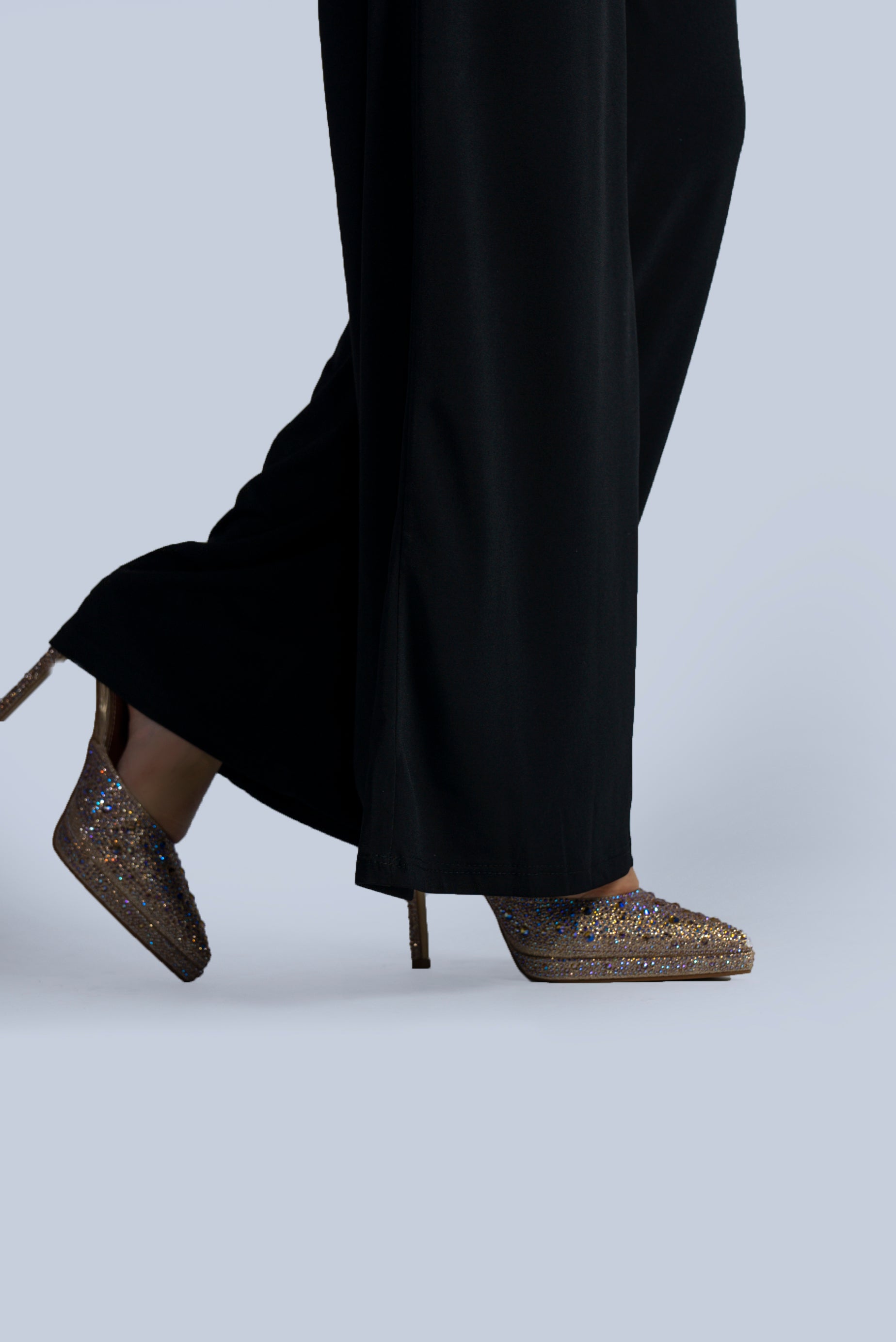 Escarpin à strass avec bride
