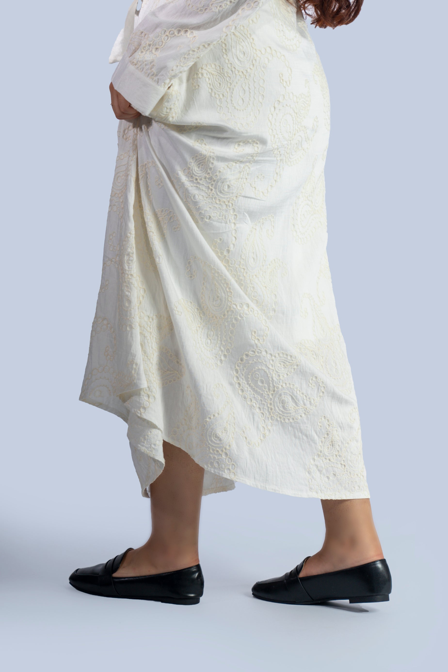 Robe longue avec broderie