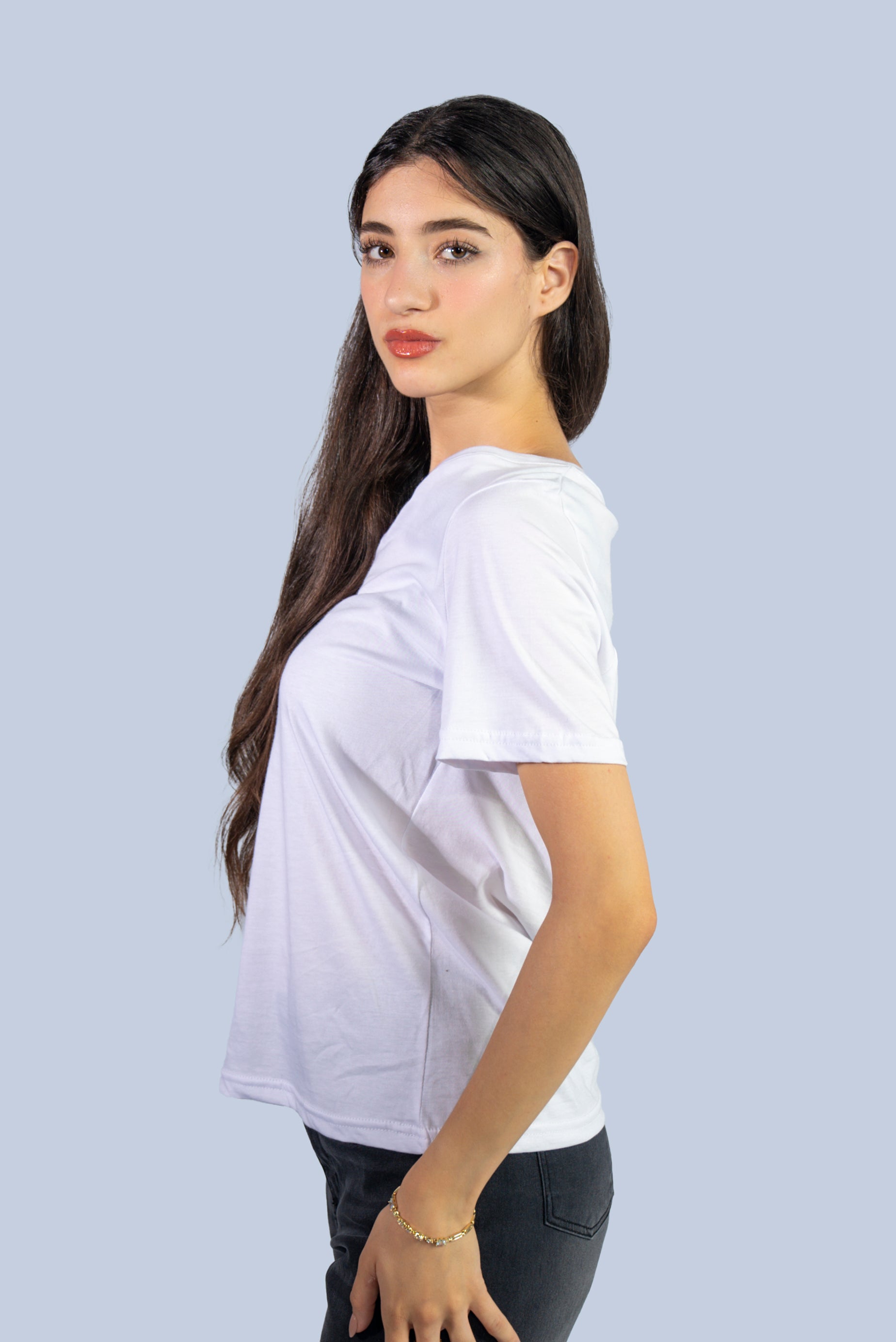 T-shirt col V  uni