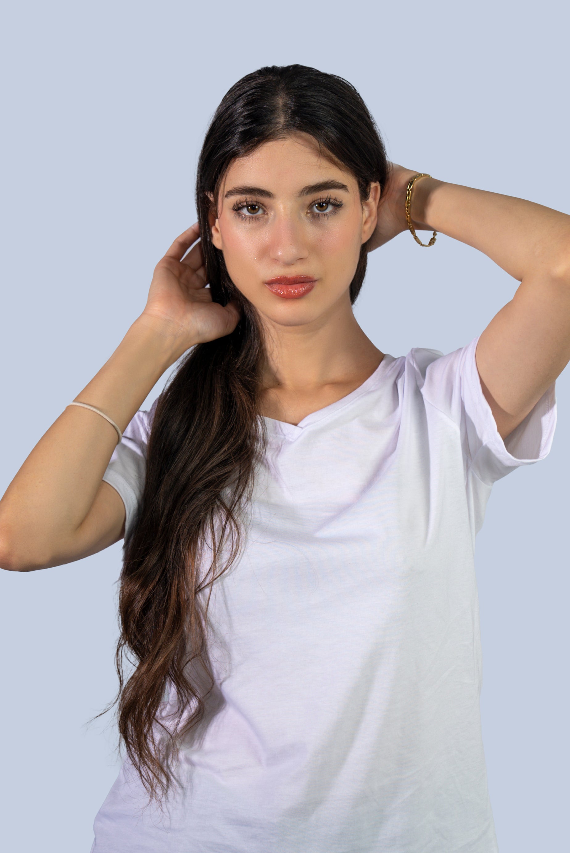 T-shirt col V  uni