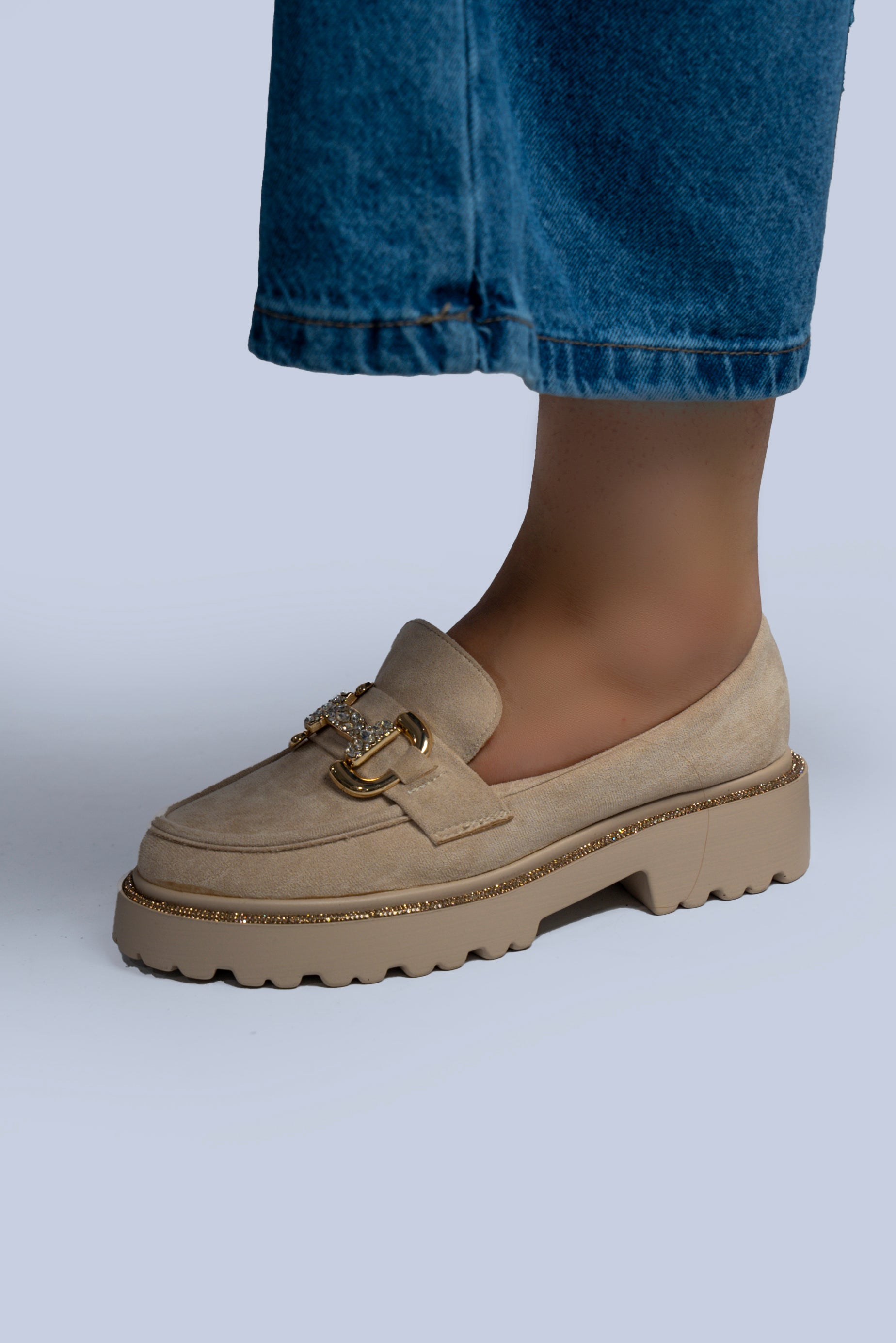 mocassin en daim