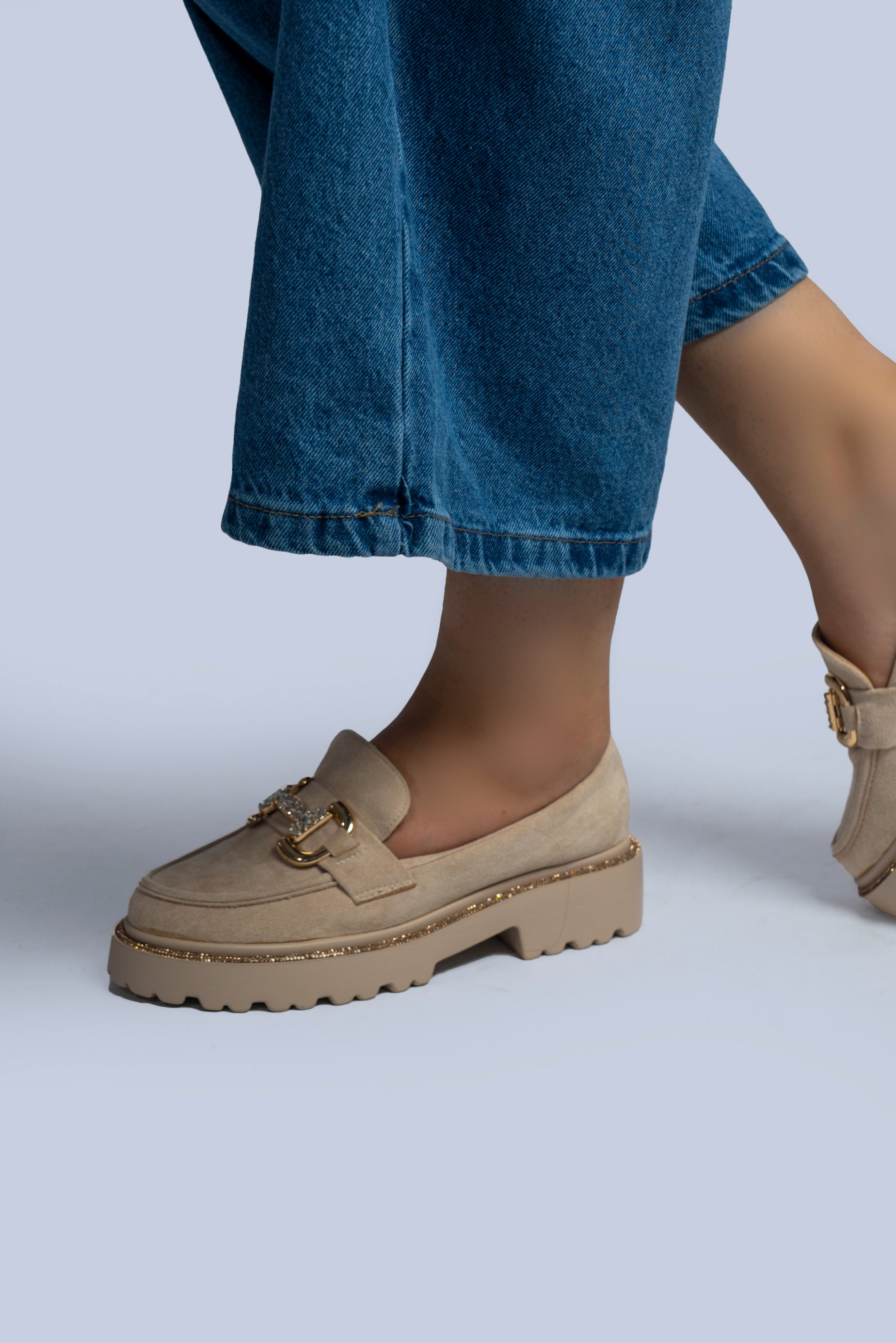mocassin en daim