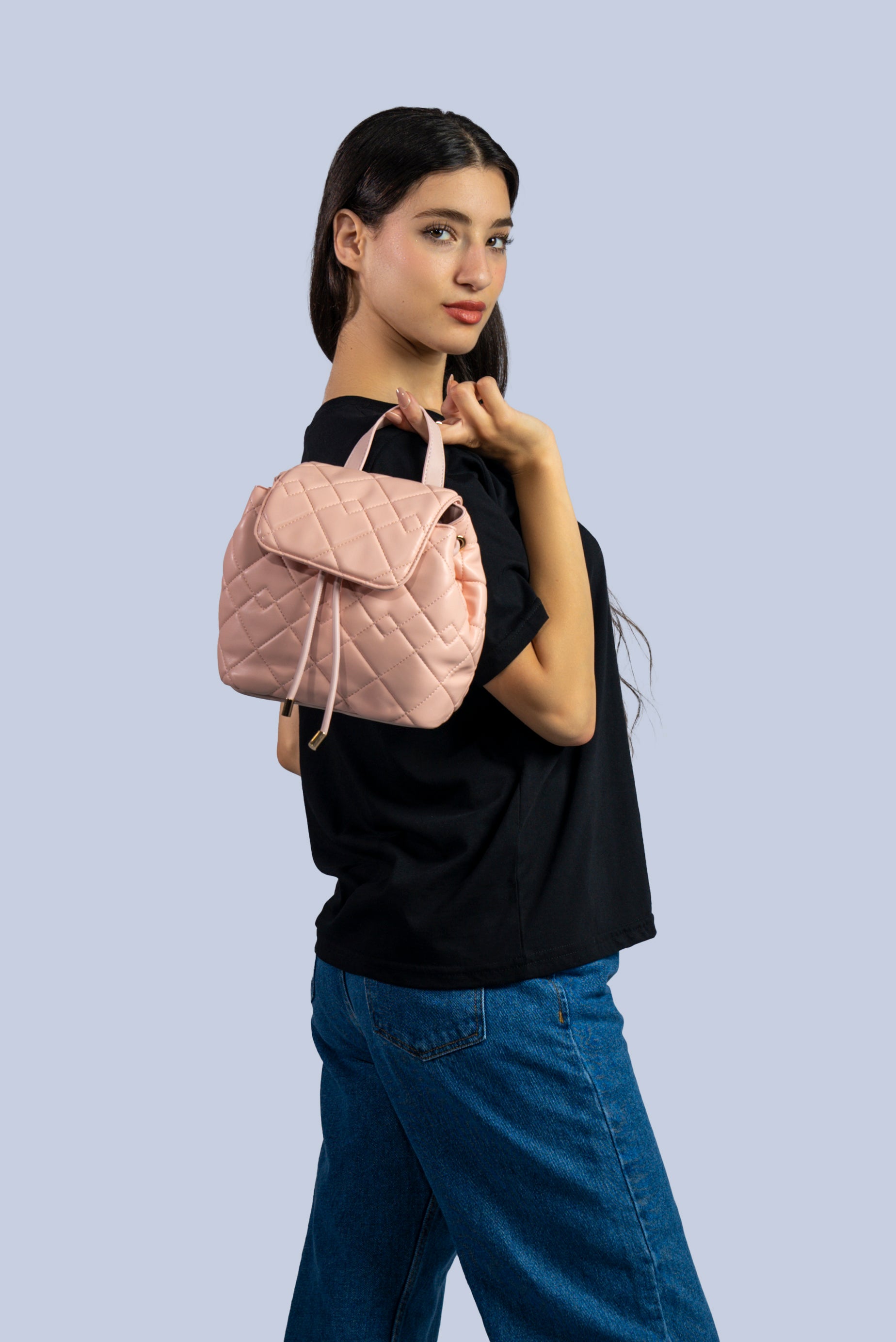 sac à dos matelassé en similicuir