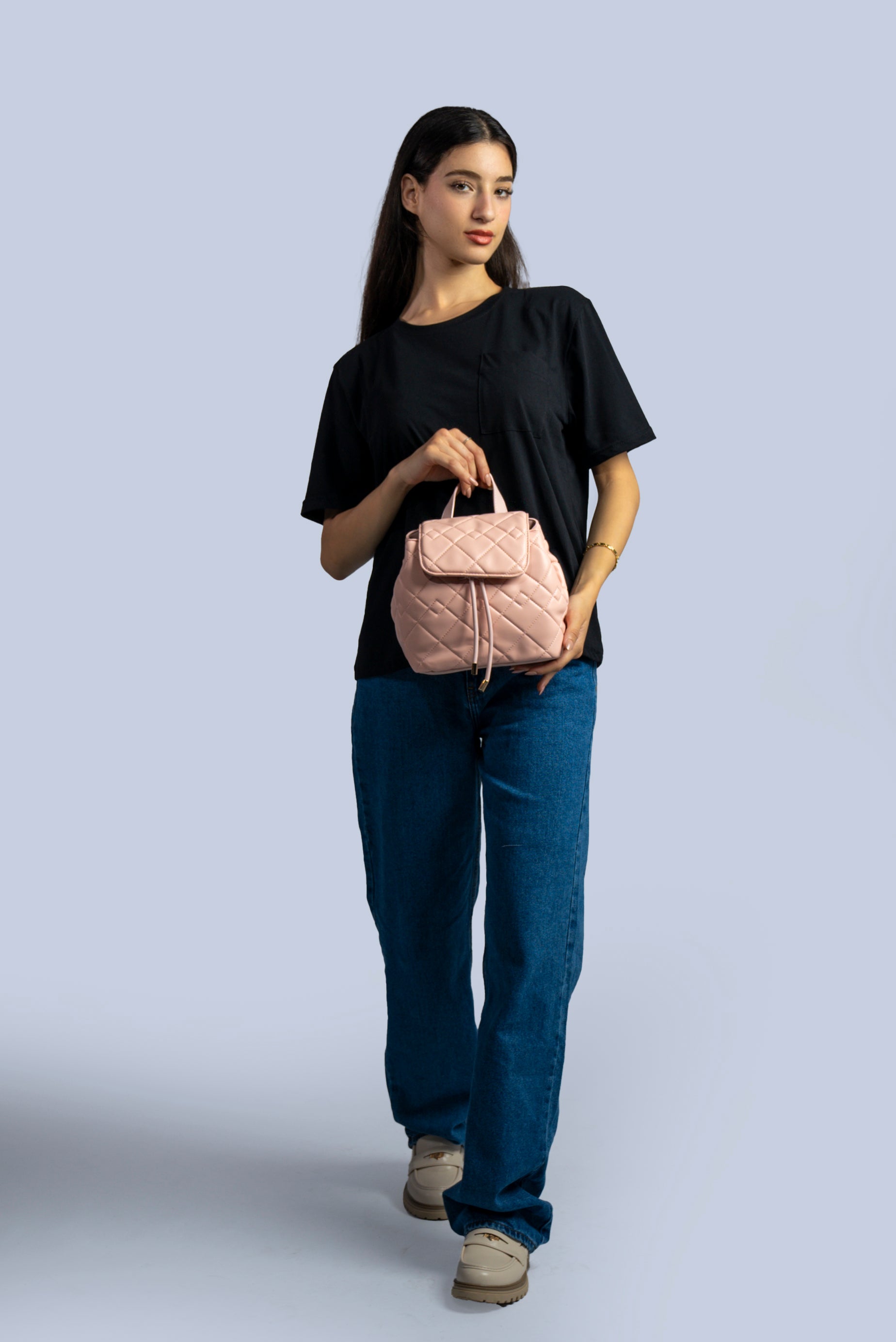 sac à dos matelassé en similicuir