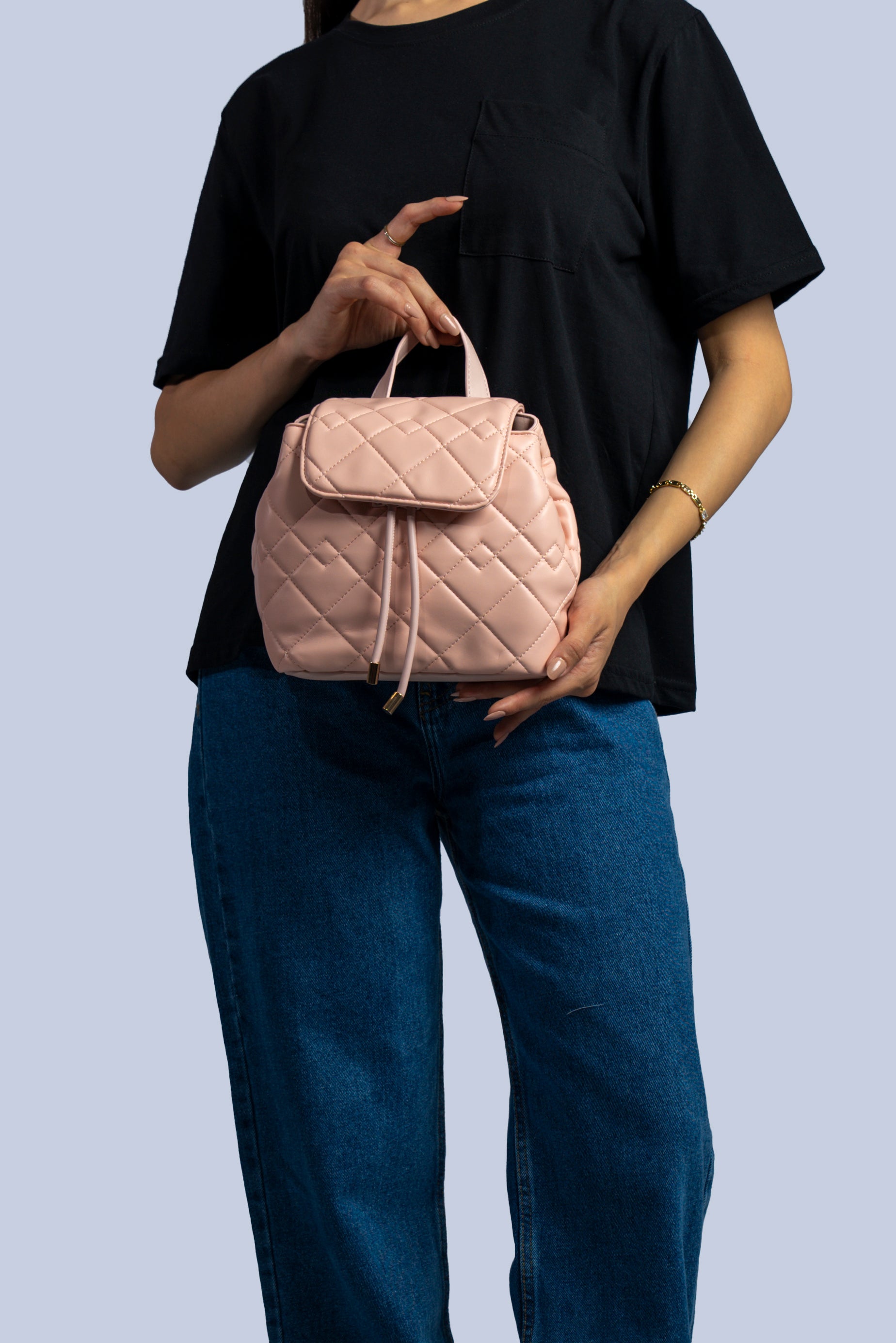 sac à dos matelassé en similicuir
