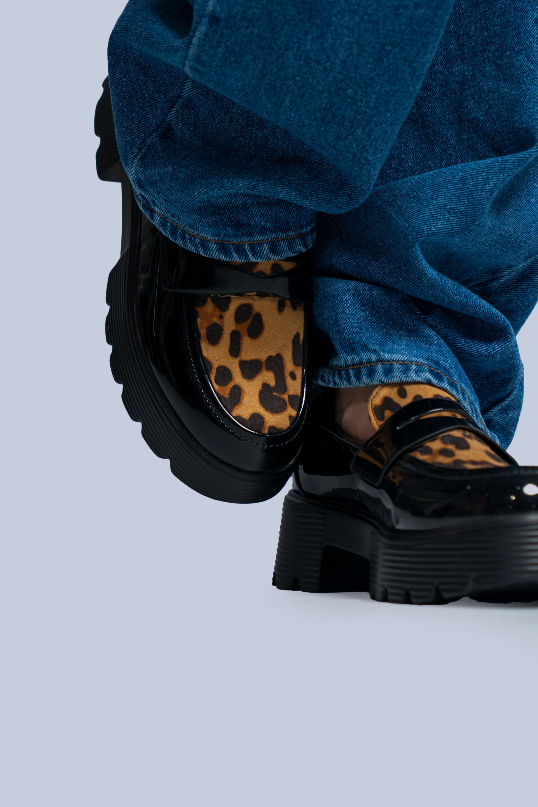 mocassin vernis noir