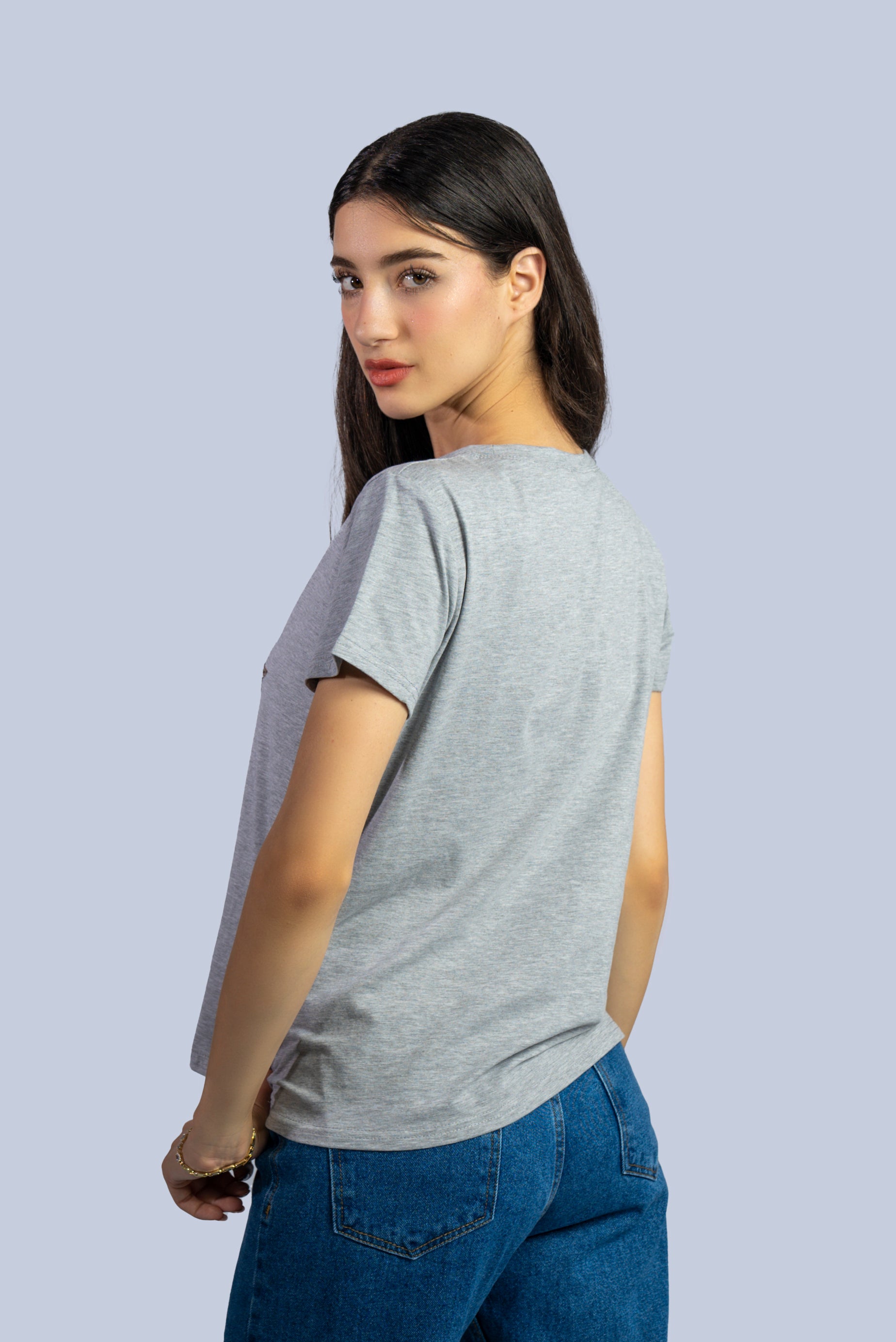 T-shirt  avec étoile imprimée léopard et strass