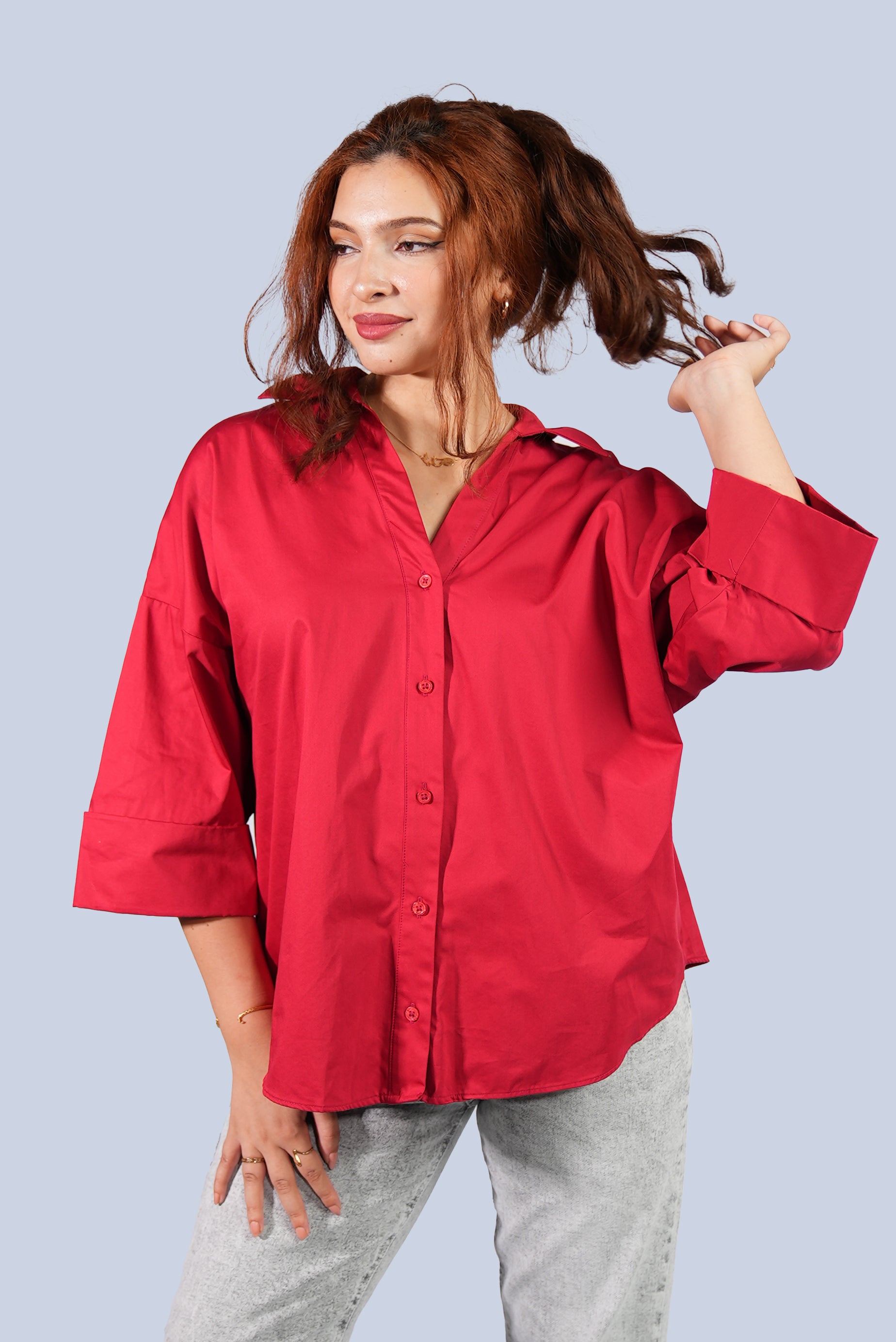 chemise manche trois-quarts