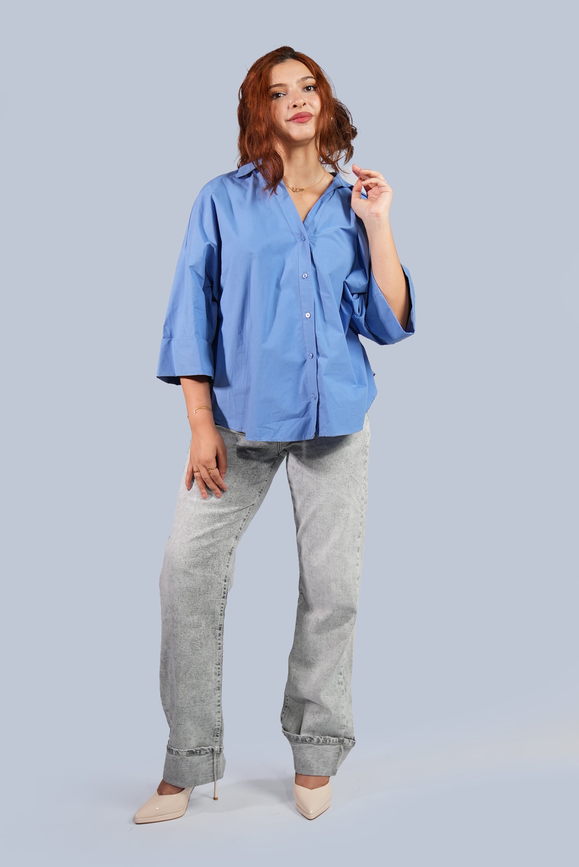 chemise manche trois-quarts