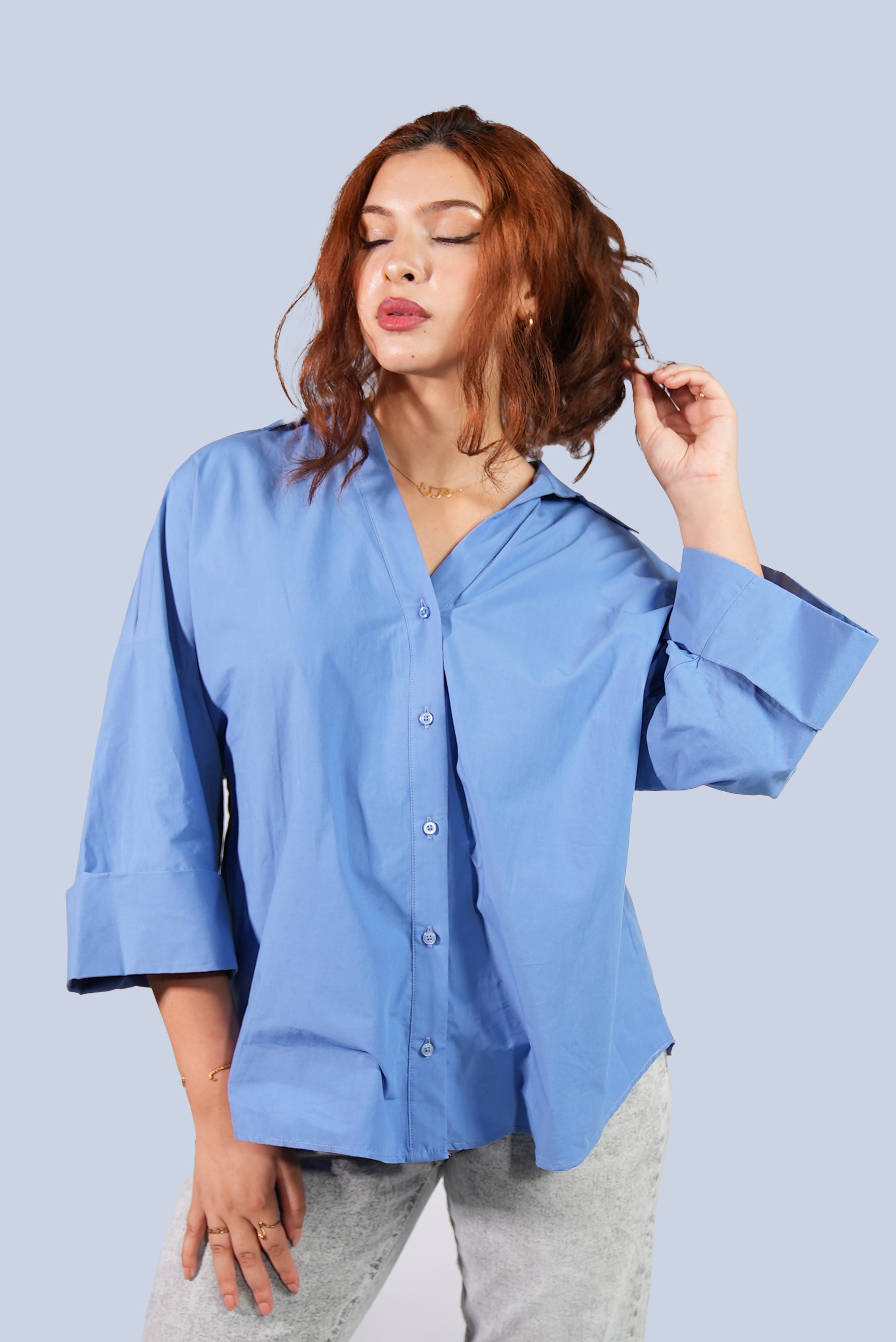 chemise manche trois-quarts