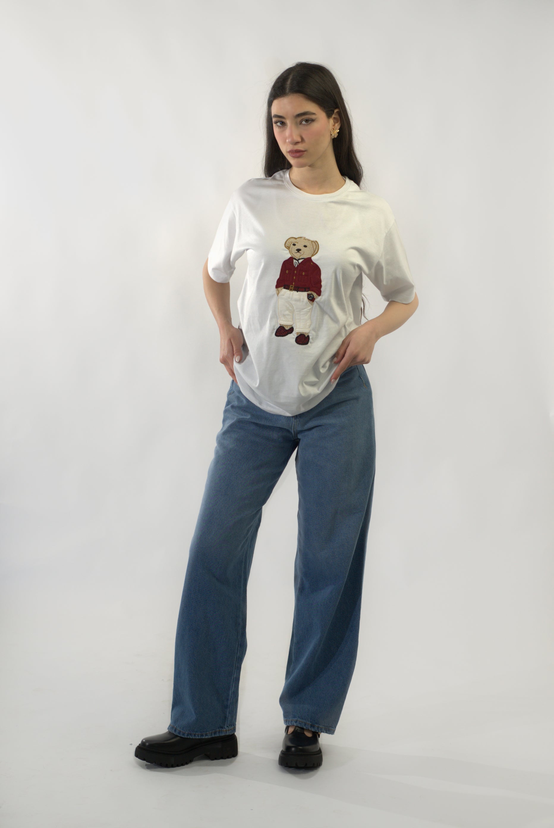 T-shirt à col rond et à coupe over size (RS T-SHIRT RED 24327)