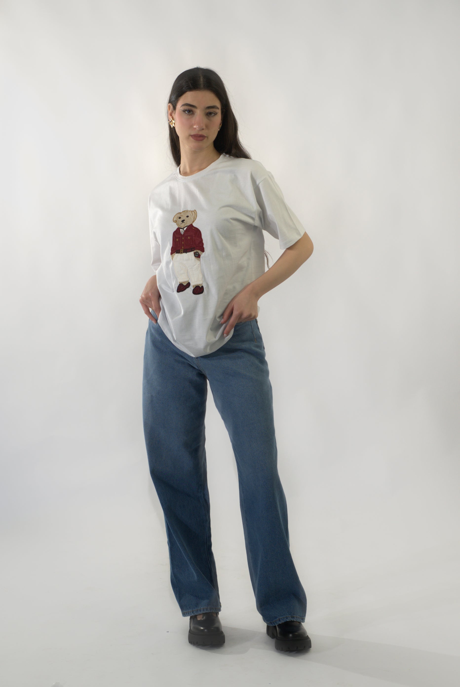 T-shirt à col rond et à coupe over size (RS T-SHIRT RED 24327)