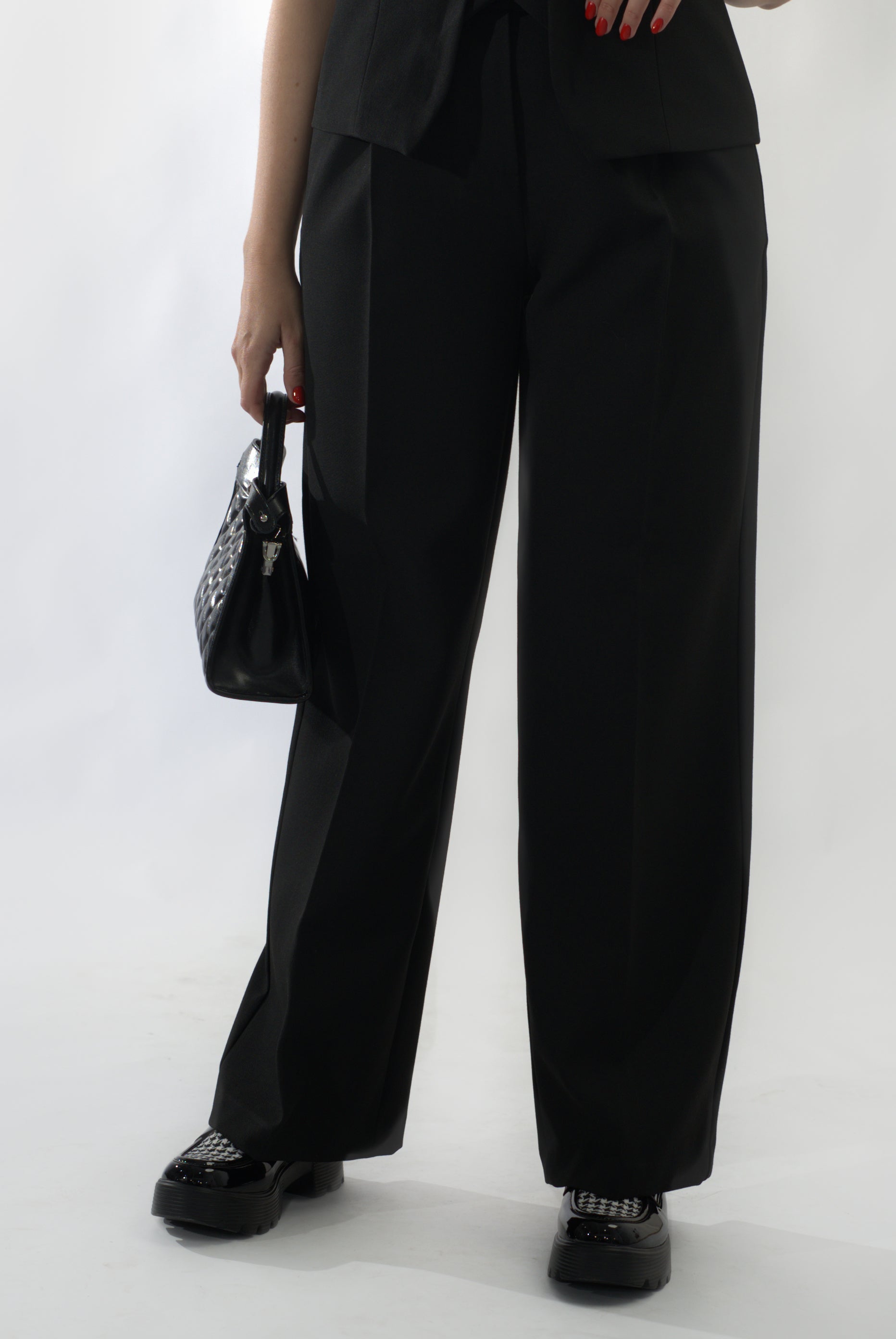 Ensemble gilet de costume sans manches et pantalon long décontracté monochrome  (RS ENSEMBLE RED 24345)