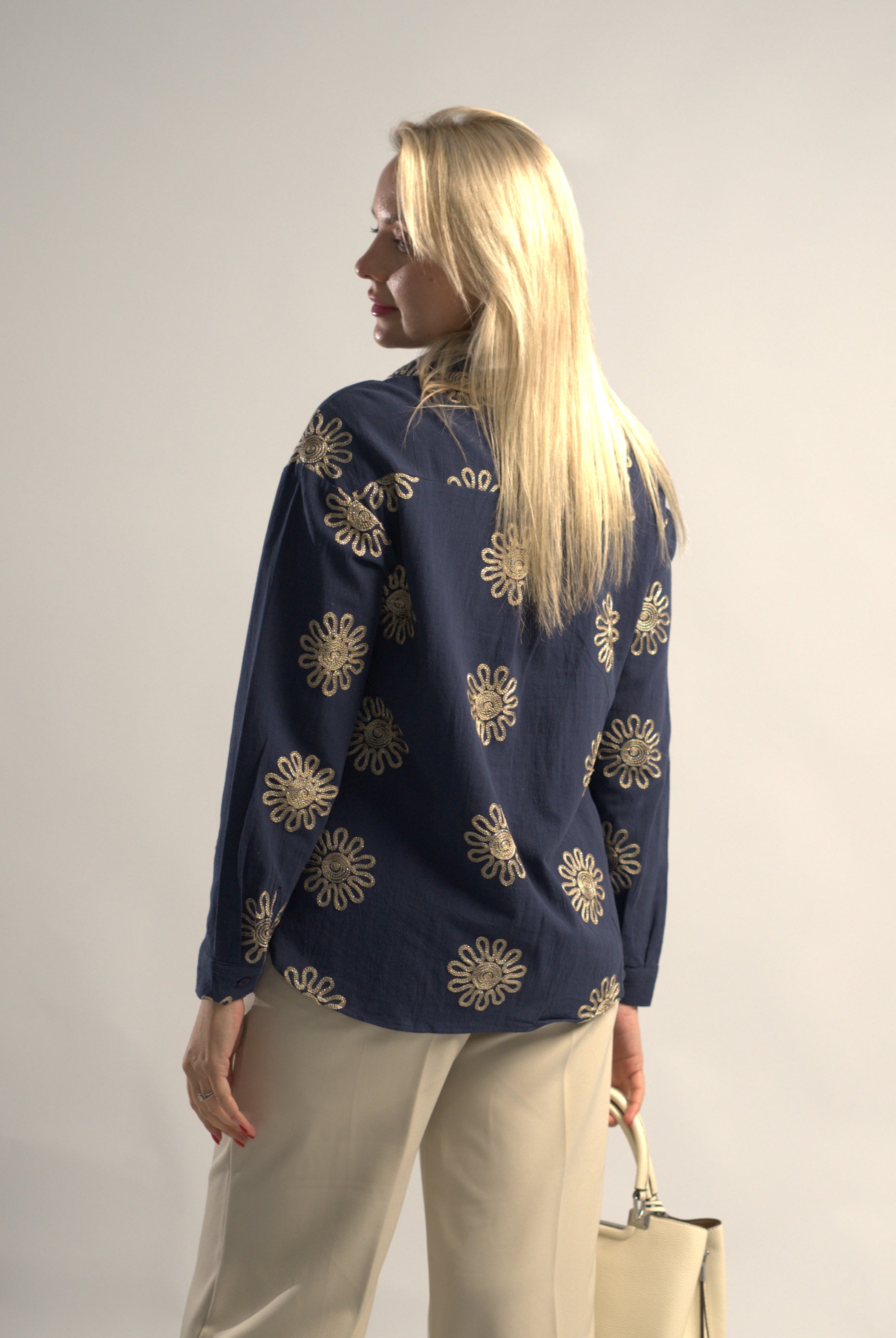 chemise brodée en Lin (RS CHEMISE 2764#)