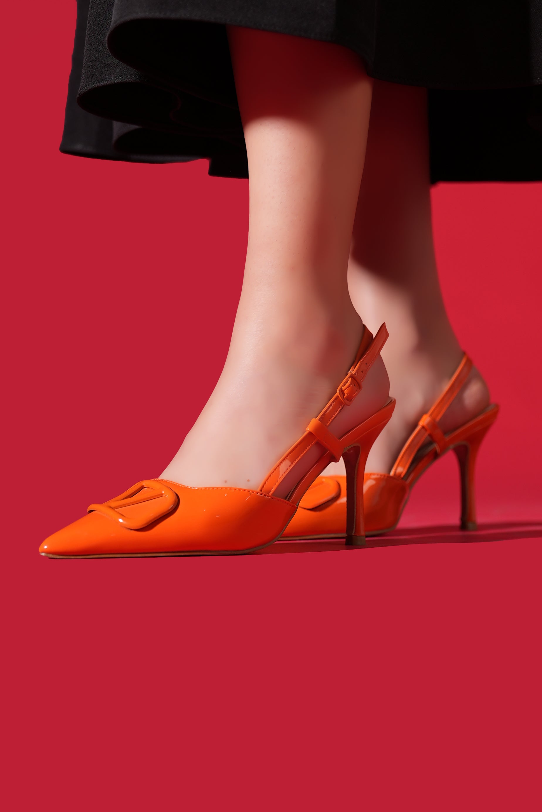 Escarpin Slingback avec détail Logo