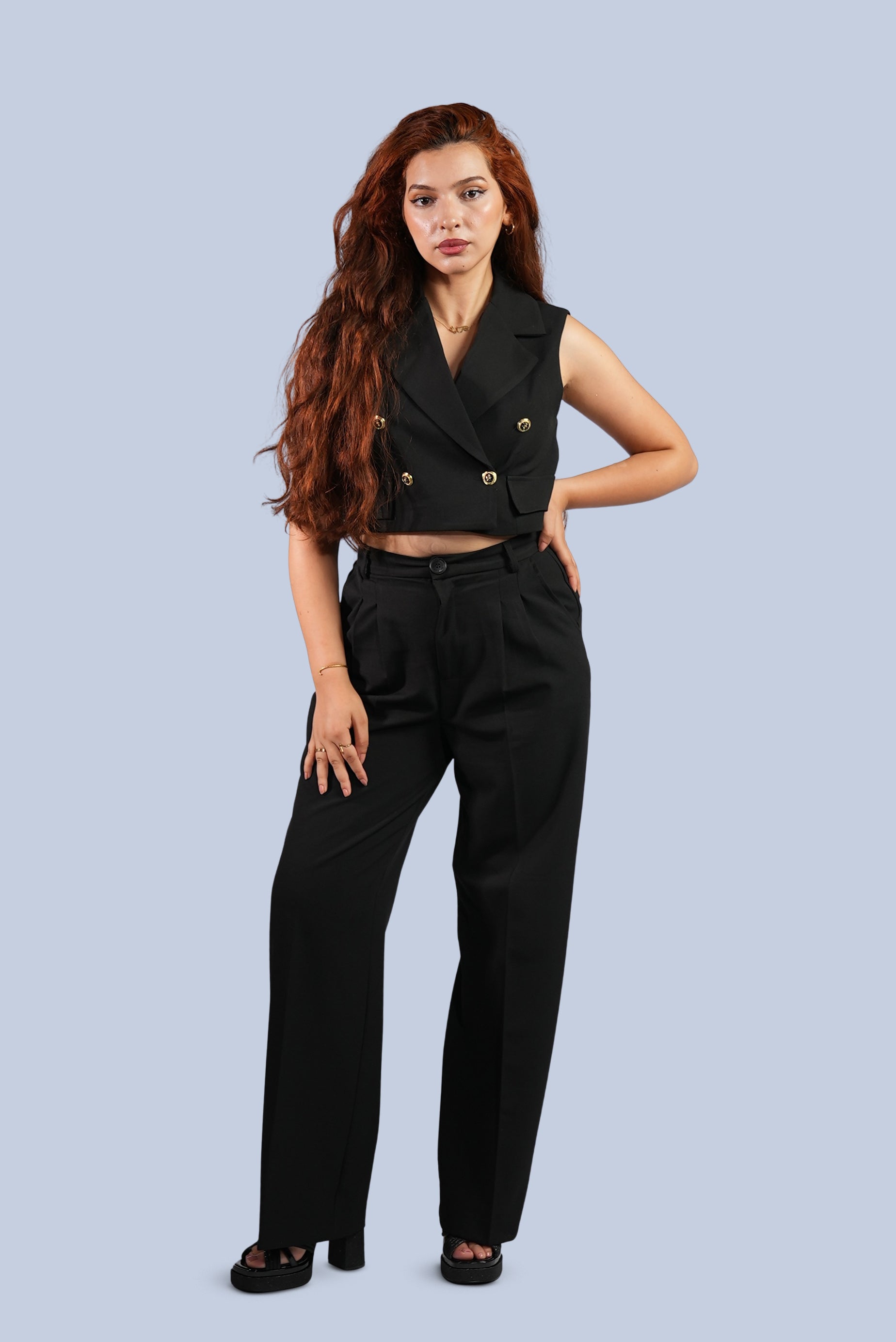 ensemble tailleur sans manches
